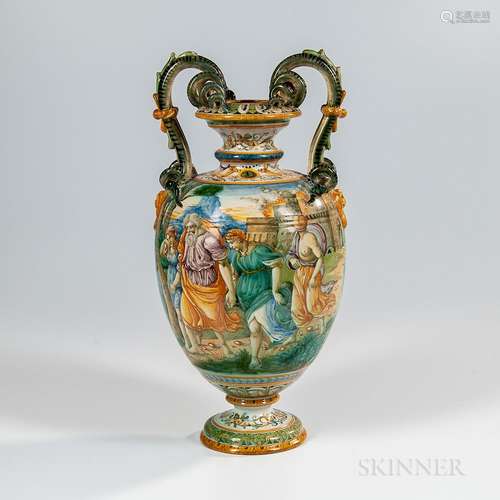 Cantagalli Majolica Vase