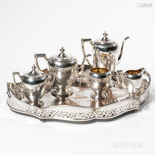 Five-piece Reed & Barton Sterling Silver Tea and Coffee Service