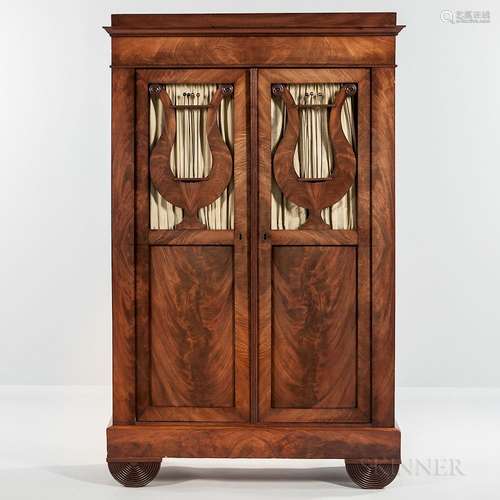 Biedermeier-style Walnut and Walnut-veneered Cabinet