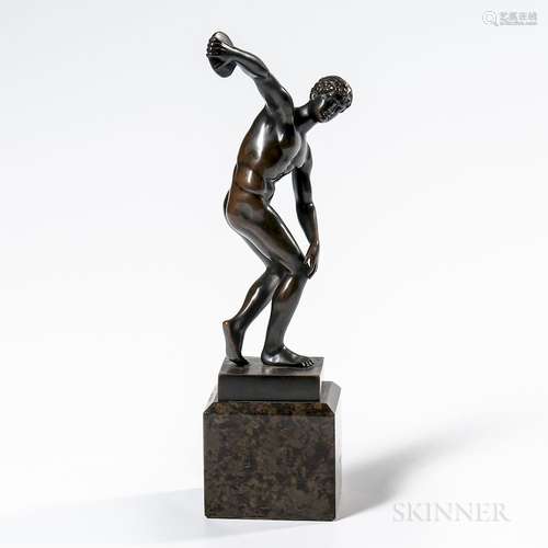 O. Opitz (German, 20th Century)    Bronze Model of a Discus Thrower