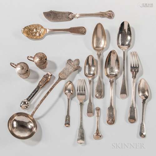 Group of Chinese Export Silver Tableware