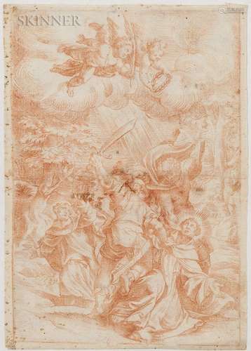 Italian School, 16th/17th Century  Martyrdom of a Saint, Possibly Peter Martyr