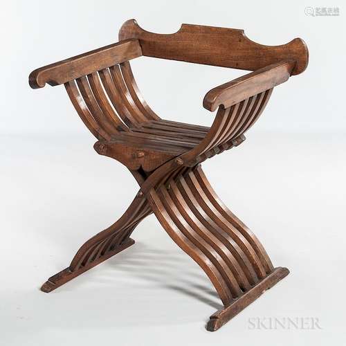 Walnut Savonarola Chair