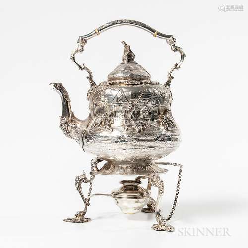 Victorian Sterling Silver Kettle-on-Stand