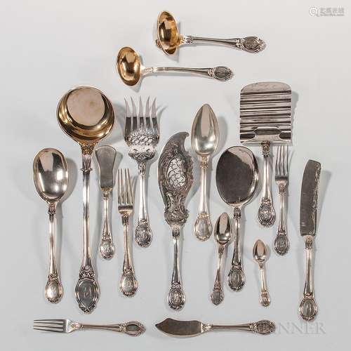 150 Pieces of German Silver Flatware