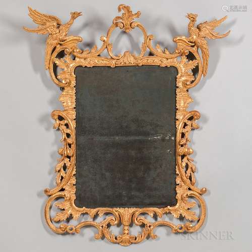 George III Carved Giltwood Mirror