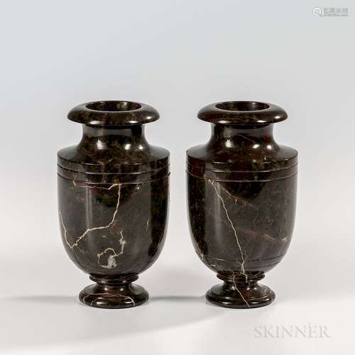 Pair of Marble Urns