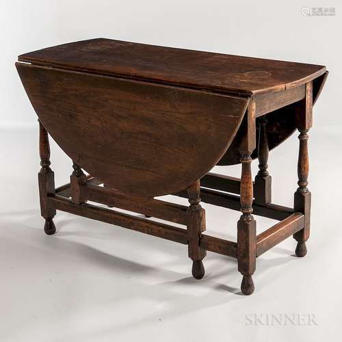 William and Mary Oak Gate-leg Table