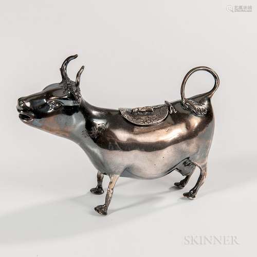 German Sterling Silver Cow Creamer