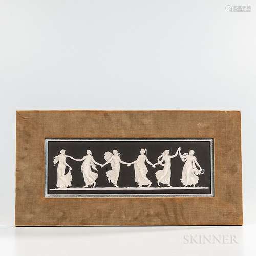 Wedgwood Black Jasper Dip Dancing Hours   Plaque