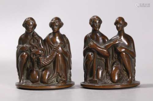 Ulysses Ricci; Pr Bronze Sculptural Maquettes