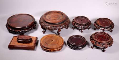 9 Antique Chinese Hardwood Stands