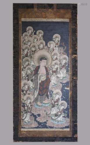 Fine, Large and Early Buddhist Painting on Silk
