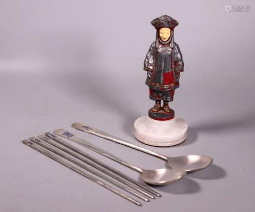 Metal Mongolian Girl; Korean Spoons & Chopsticks