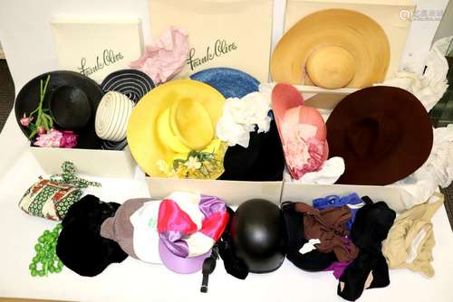 Vintage Frank Olive & Givenchy Hats, Accessories