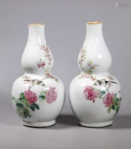 Wang Zhaoli Pr Chinese Artist Porcelain Vases