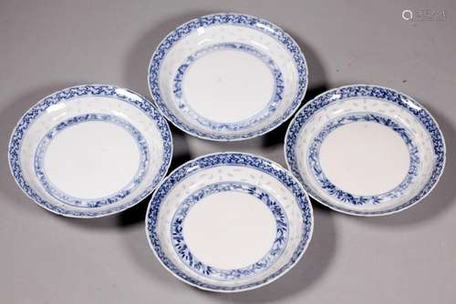 4 Chinese Guangxu Blue & 