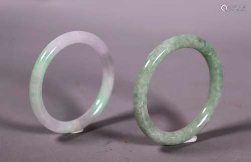 2 Chinese Jadeite Bangles