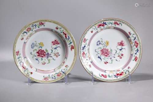 Pr Chinese Early 18 C Famille Rose Porcelain Bowls