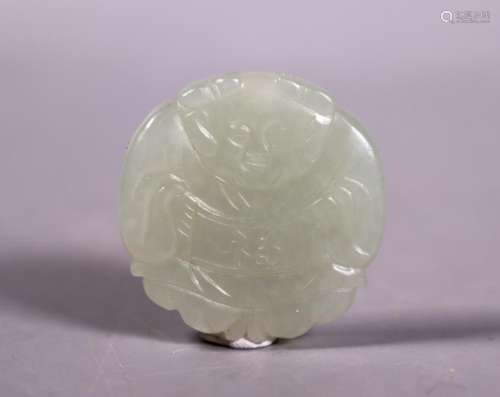 Chinese Qing White Jade 