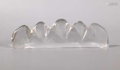 Chinese Carved Crystal 5-Mountain Brush Rest