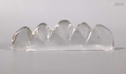 Chinese Carved Crystal 5-Mountain Brush Rest