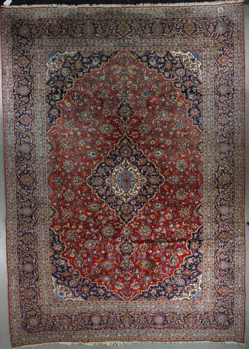 Semi-antique Persian Keshan rug, 13' 10