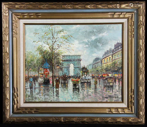 Arc de Triomphe, oil on canvas, bears signature Antoine Blanchard L/R, 16