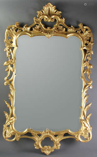 19th century Italian Florentine gilt wood mirror with replaced glass, 33