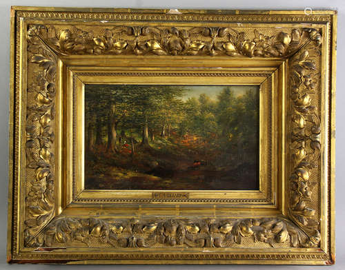 Attributed to Thomas Addison Richards (American, 1820-1900), landscape, oil on canvas, unsigned,