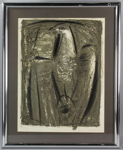 Eli Weddze, print of eagle, signed in pencil, dated 1957, 32