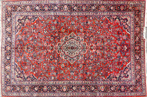 Antique Qazvin rug, 10' 3