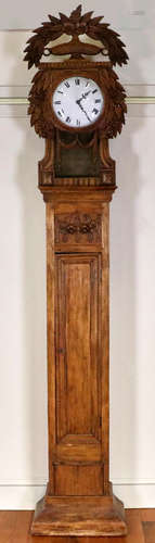 19th century Scandinavian clock with urn and wreath finial, electrified, 92