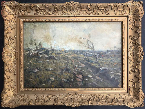 Henry Ranger (1858-1916), landscape, oil on canvas, signed, 18