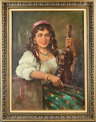 Fried Pal, 'Gypsy Girl', oil on canvas, 37