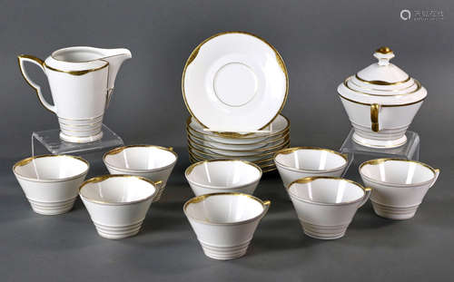 Hutschenreuther porcelain breakfast or tea set for six (6) to include cups, saucers, creamer and