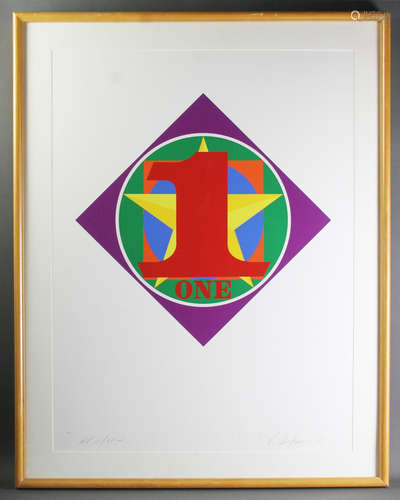 Robert Indiana (1920-2018), 'Love One', print, artist proof pencil signed and dated '83', marked '