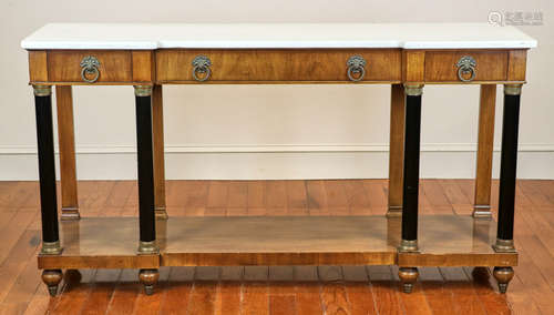 Biedermeier-style marble-top table by John Widdicomb, 32