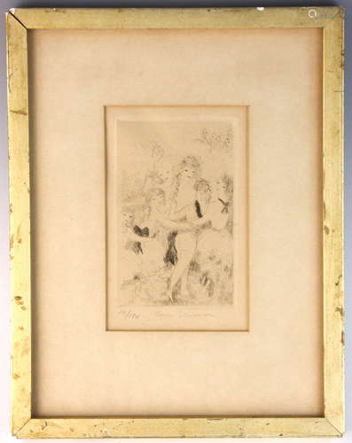 Marie Laurencin (French, 1883 - 1956), 'La Ronde', etching, pencil signed and numbered 14/150, 6