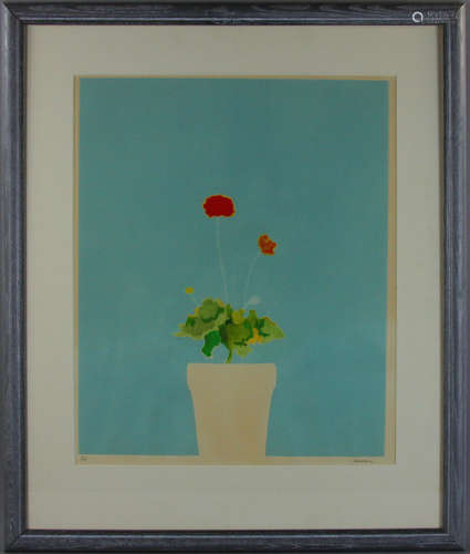 Floral still life, print, signed in pencil, 31