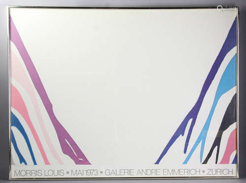 Morris Louis, 1973 poster, framed 26