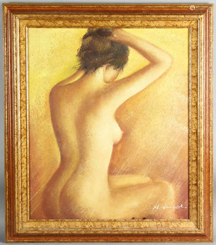 M. Harold, nude, oil on canvas, 24