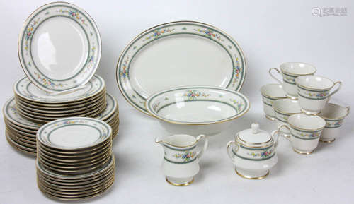 Noritake china, Amenity pattern, to include various-sized plates, cups, saucers, open vegetable