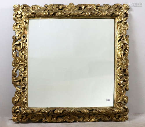 19th century French Empire-style gilt wood mirror with replaced glass, 41