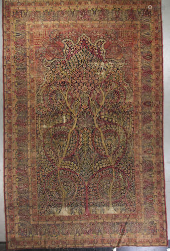 Antique Lavar Kerman rug, 9' 2