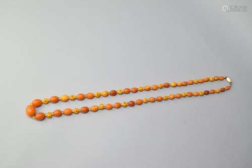 Butterscotch Egg Yolk Amber Bead Necklace