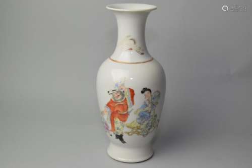 Late Qing/Republic Chinese Famille Rose Vase