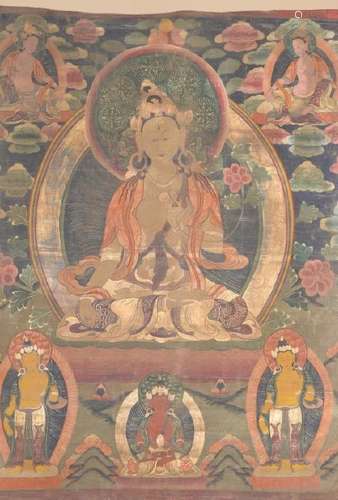 Large 18-19th C. Tibetan Thangka