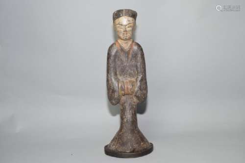 Han Dynasty Enameled Terracotta Maiden