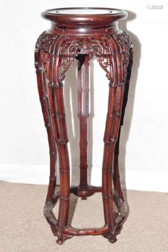 20th C. Chinese Hongmu Carved Stand
